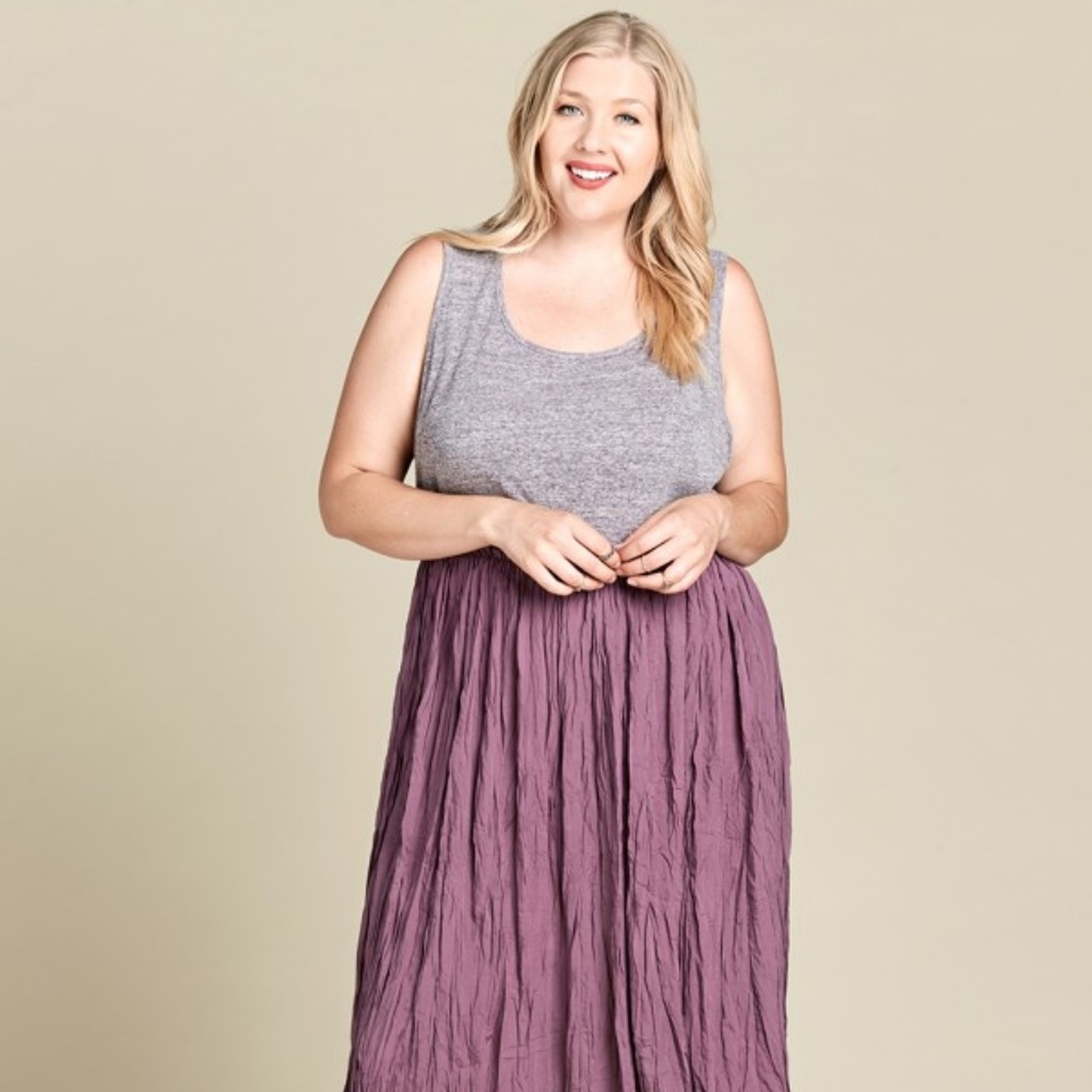 PLUS Tank Dress w/Crinkle Skirt {Oddi}